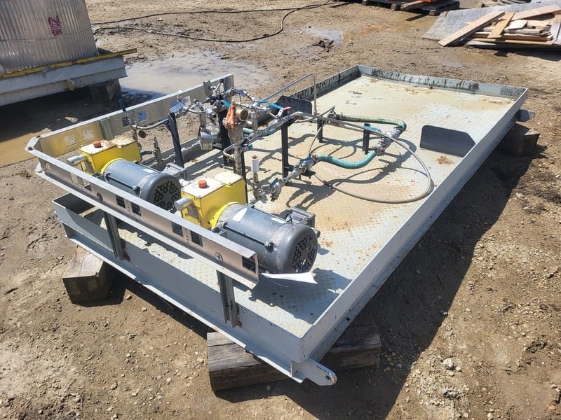 Skid-Mounted Duplex Chemical Transfer Pump Package, (2) Baldor 3/4 HP explosion-proof motors, Stainless Steel - Image 3