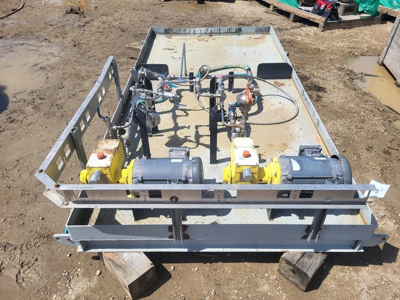 Skid-Mounted Duplex Chemical Transfer Pump Package, (2) Baldor 3/4 HP explosion-proof motors, Stainless Steel - Image 4