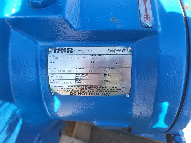 Monoflo #SE074MJ1J5/E, Progressive Cavity Pump Skid, 300 Series Stainless Steel, 20 HP, 77 GPM, 274 PSI - Image 3