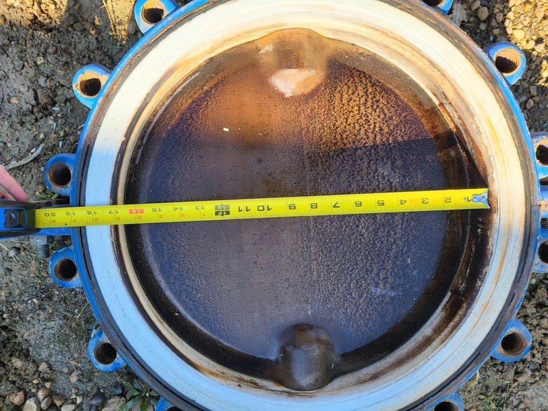 18" Keystone #Fig. 992, Butterfly Valve, resilient seated, wafer style, worm gear operator, 75 PSI. CWP - Image 3