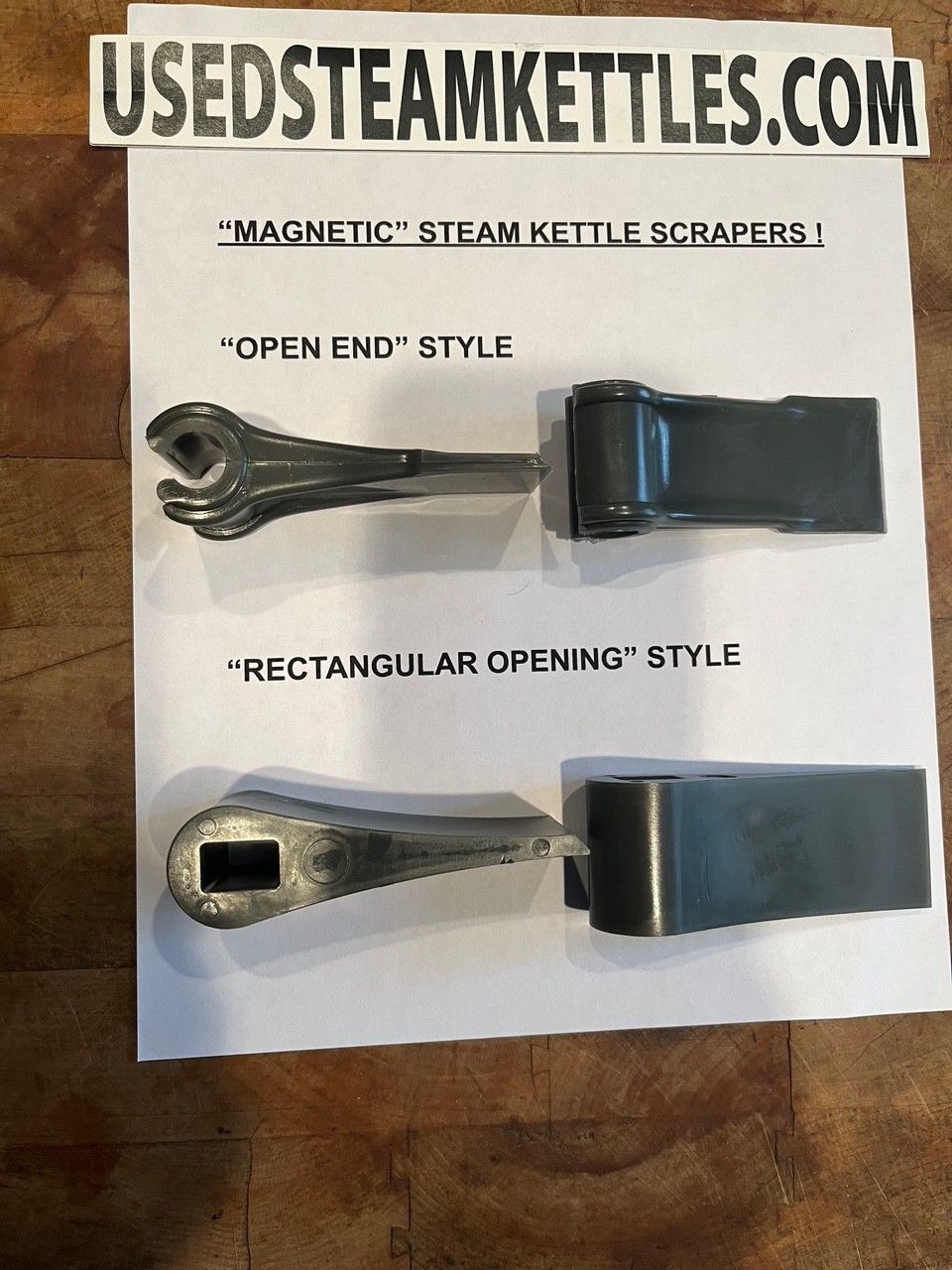 Magnetic Detectable Steam Kettle Scraper, Magniscrape, (2) styles available, 1.5" width x 3.5" L, new, 2025 - Image 1