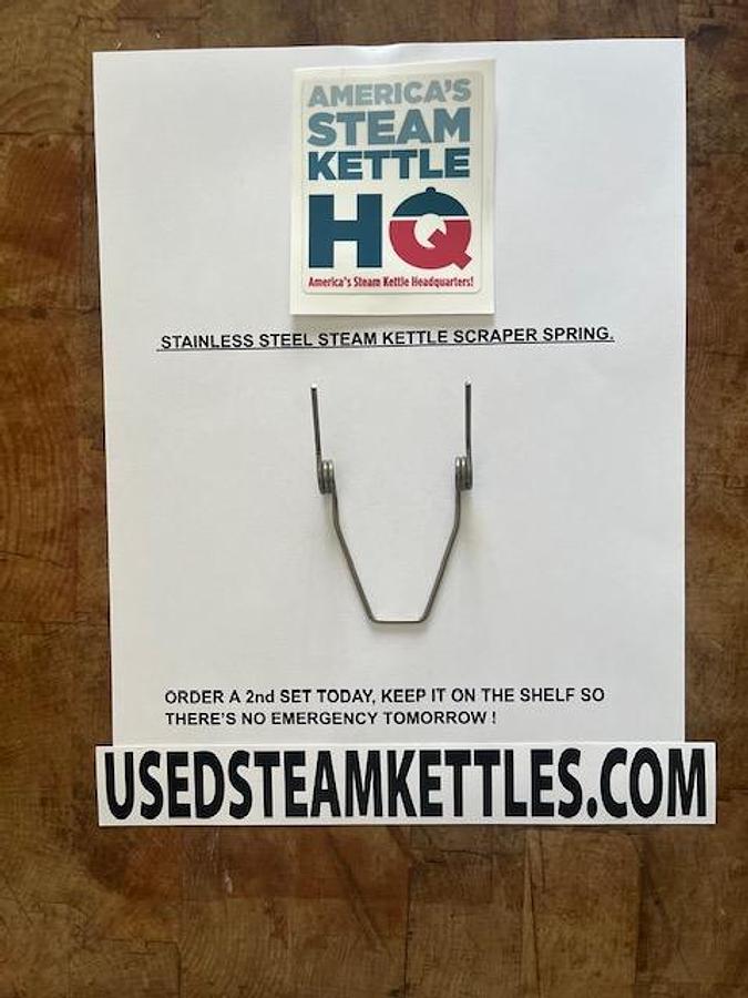 Lee style Stainless Steel scraper spring, fits 3.5" x 4.5" round & square front kettle scrapers, 2026 - Image 1