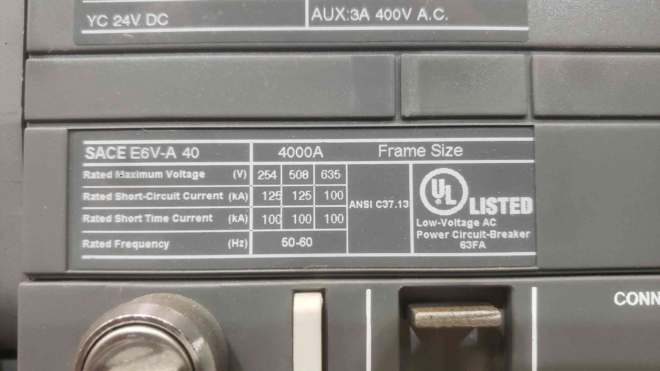 4000 Amps, ABB, SACE Emax E6V-A 40, drawout, PR123/P-LSIG trip unit - Image 4
