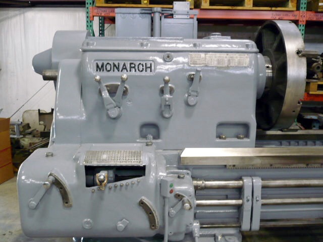 40" x 204" Monarch #32NN, 2-1/4" spindle bore, 32" chuck, 40 HP, 10-505 RPM, #5MT, rapid traverse, 1957 - Image 4