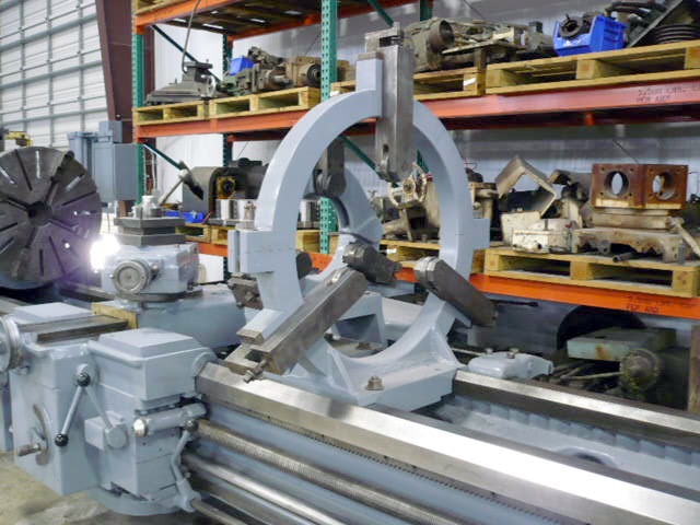 40" x 204" Monarch #32NN, 2-1/4" spindle bore, 32" chuck, 40 HP, 10-505 RPM, #5MT, rapid traverse, 1957 - Image 7