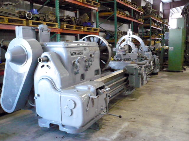 40" x 204" Monarch #32NN, 2-1/4" spindle bore, 32" chuck, 40 HP, 10-505 RPM, #5MT, rapid traverse, 1957 - Image 10