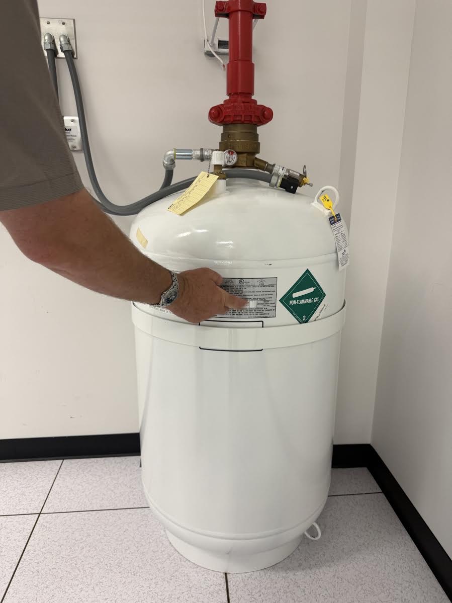 471 lbs. Fike FE-25, Fire Suppression Cylinder, HFC-125 Clean Agent, Tank 70-270-D-W - Image 1