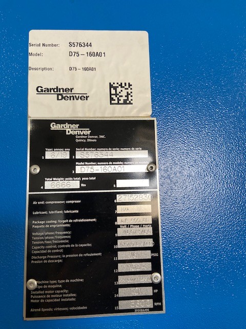 437 SCFM NEW/UNUSED Gardner Denver Screw Air Compressor - Image 8