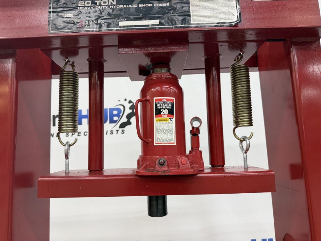 20 Ton, Sunex #5220, H-frame hydraulic manual floor shop press, 6" stroke, 24.5" throat - Image 4