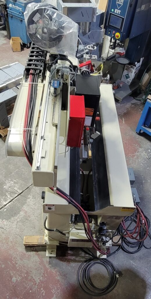 Pandjiris #24E3.5-30, 24" external longitudinal seam welder, carriage, copper finger tips, cables & hoses - Image 7