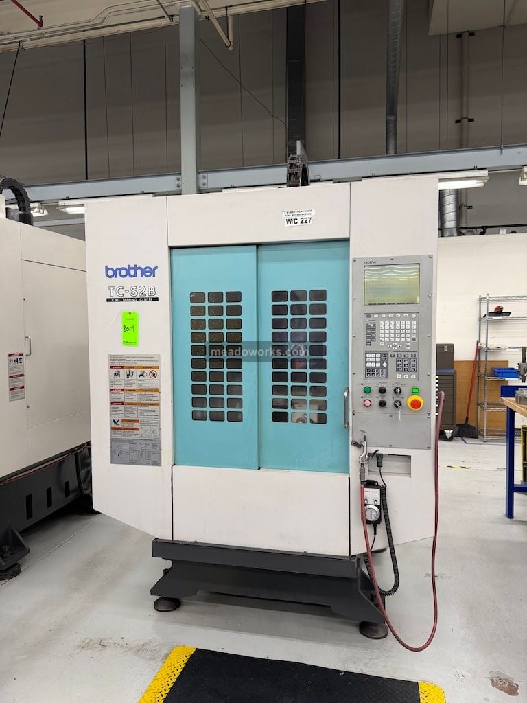 Brother #TC-S2B, CNC tapping center, 4-Axis, 21 ATC, Yukiwa 4th axis table, 9 HP, Brother CNC-A00 control - Image 1