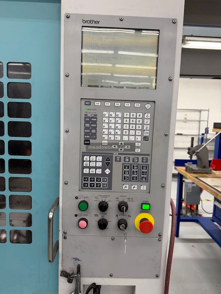 Brother #TC-S2B, CNC tapping center, 4-Axis, 21 ATC, Yukiwa 4th axis table, 9 HP, Brother CNC-A00 control - Image 8