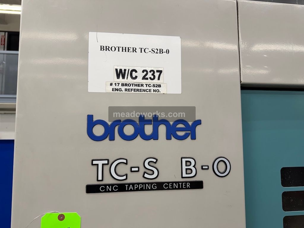 Brother #TC-S2B-0, CNC tapping center, 4-Axis, 21 ATC, Yukiwa 4th axis table, 230 V., 2004 - Image 10