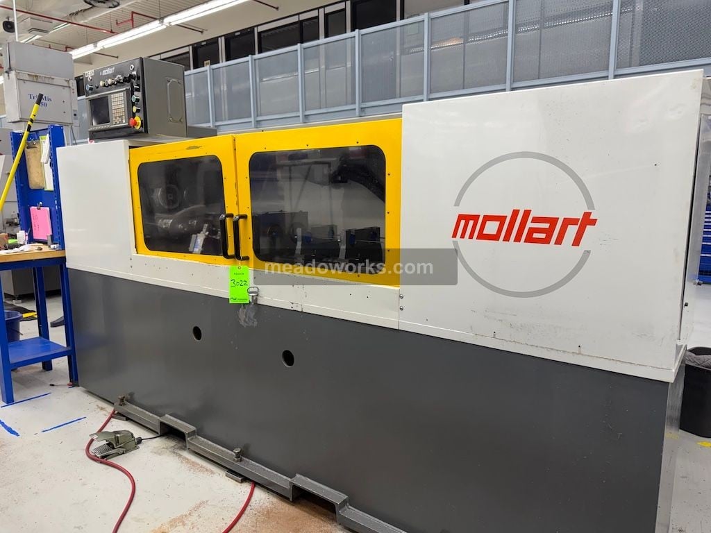 Mollart #LD-500, CNC twin spindle gun drill, GE Fanuc Power Mate control, AEC portable chiller, 230 V. - Image 1