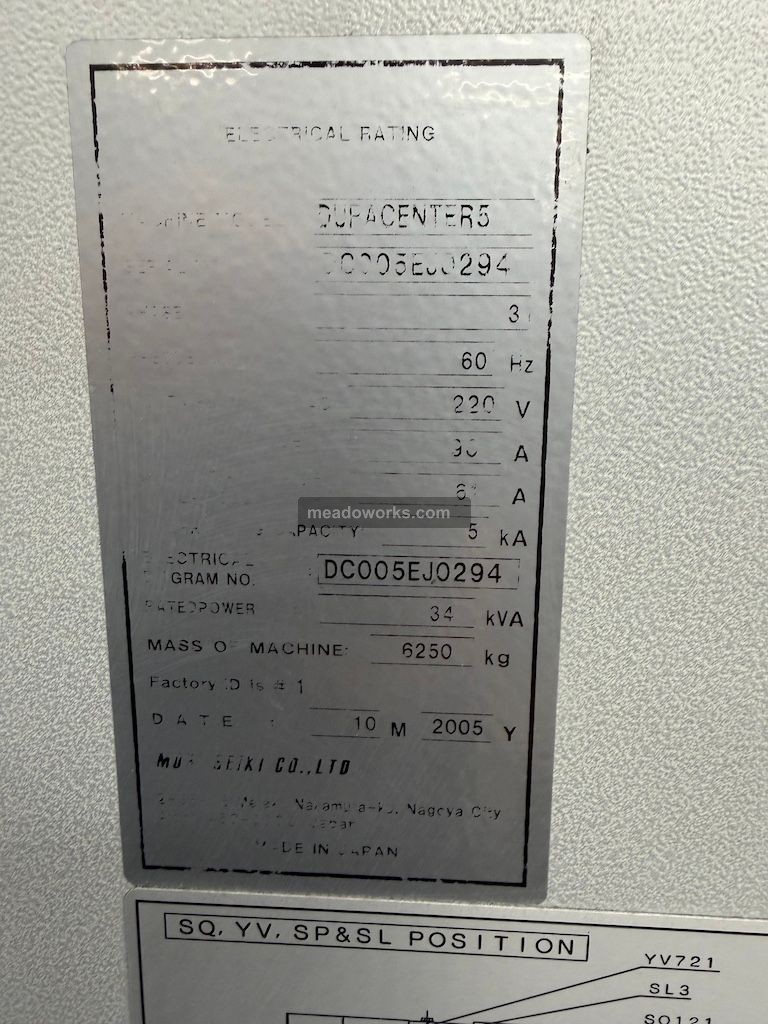 Mori Seiki #Duracenter-5, vertical machining center, 20 automatic tool changer, 12,000 RPM, MSX-501 control - Image 2