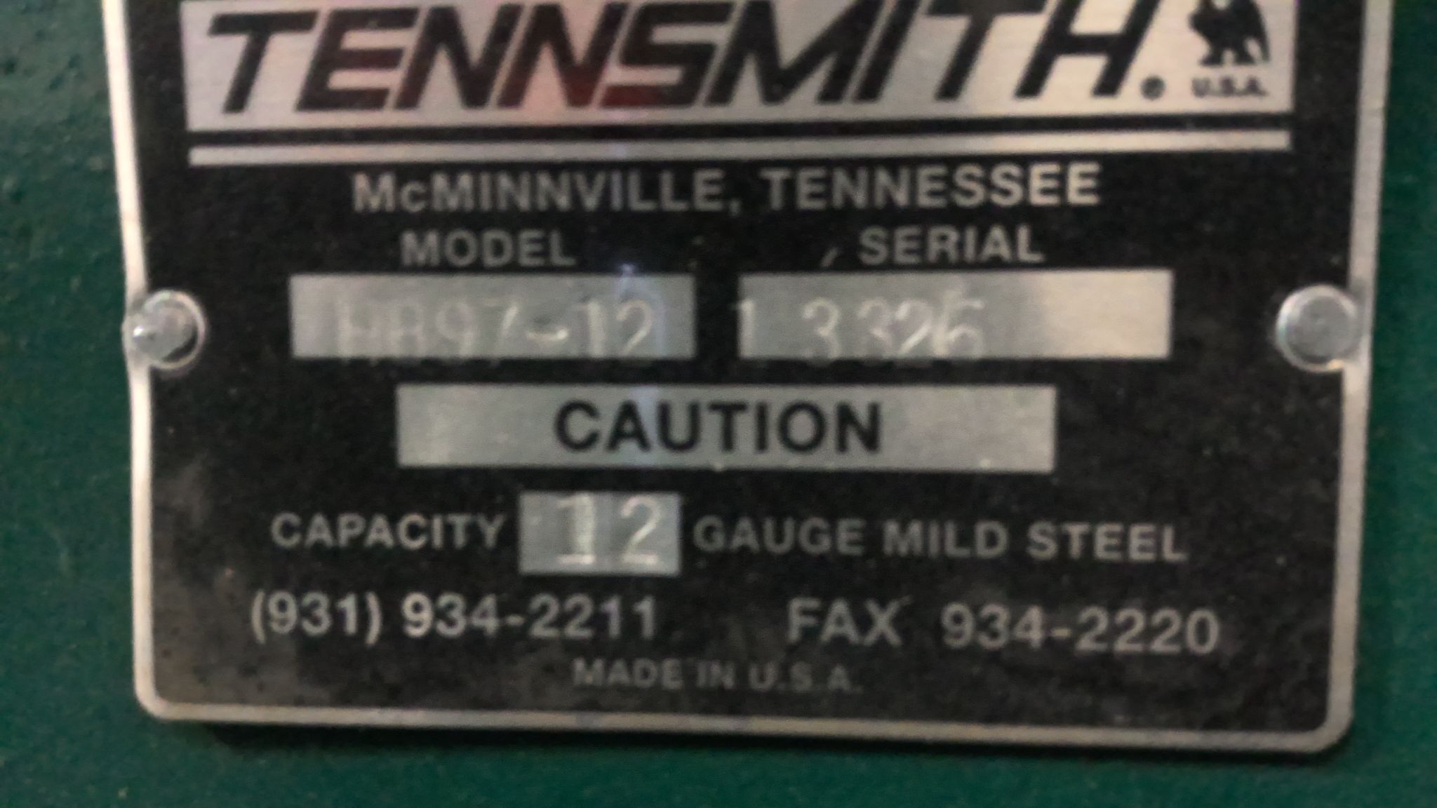 12 gauge x 8' Tennsmith #HB97-12, Apron Brakes, 97" bend L, new, 2025 - Image 5