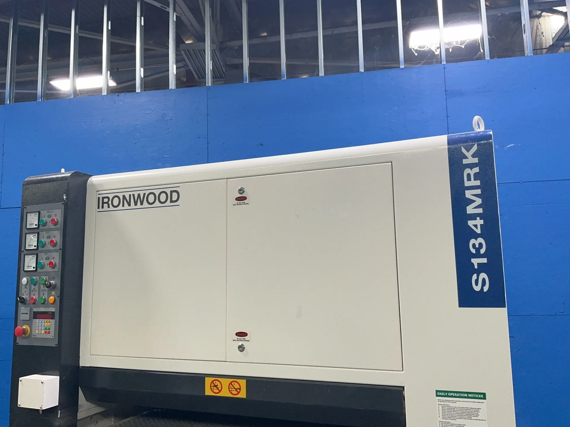 48" Stiles Machinery #S-L34-MRK, wide belt sander, 75.5 HP, 230/460 V., 2021 - Image 3