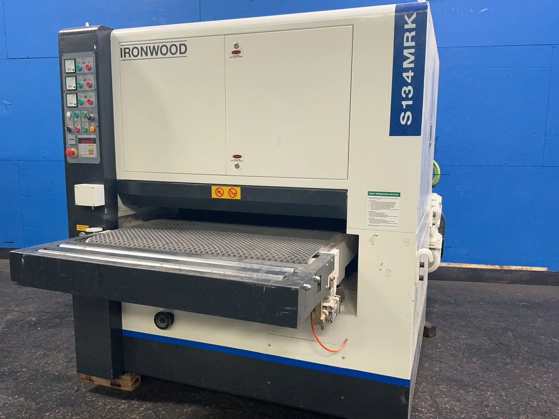 48" Stiles Machinery #S-L34-MRK, wide belt sander, 75.5 HP, 230/460 V., 2021 - Image 6