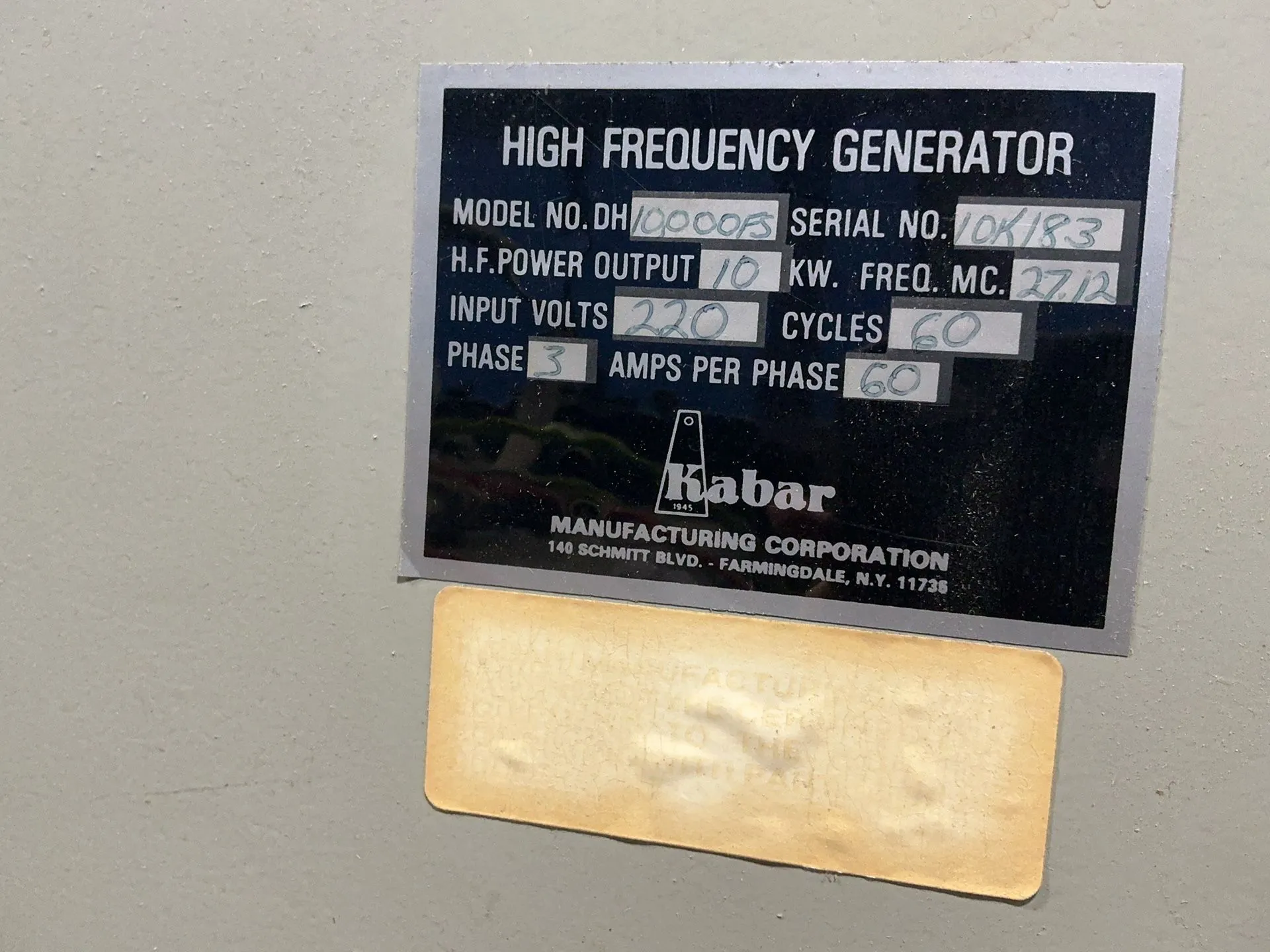 Kabar #DH1000FS, RF sealer - Image 4