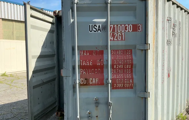 40' Shipping Container, 8' wide x 8'-6" high, 67,200 lb. capacity - Image 7