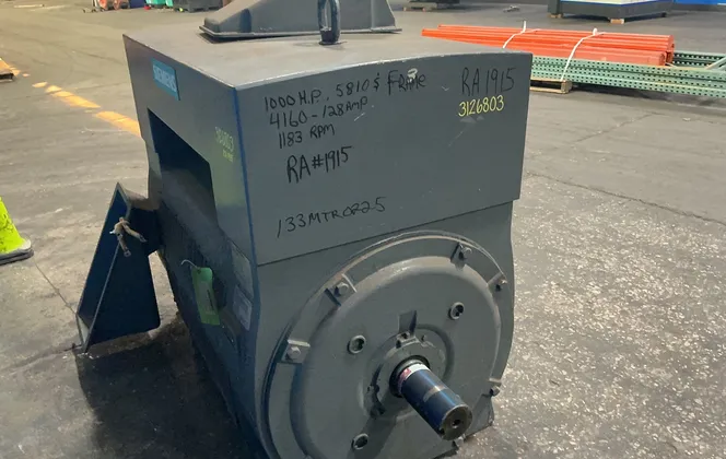 1000 HP 1183 RPM Siemens, Frame 5810S, 4160 Volts, 1995 - Image 4