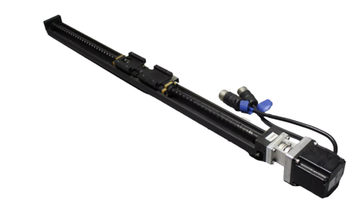 NSK, linear actuator ballscrew stage w/ linear guide, Yaskawa #SGMPH-01BAE41D AC servo motor - Image 1