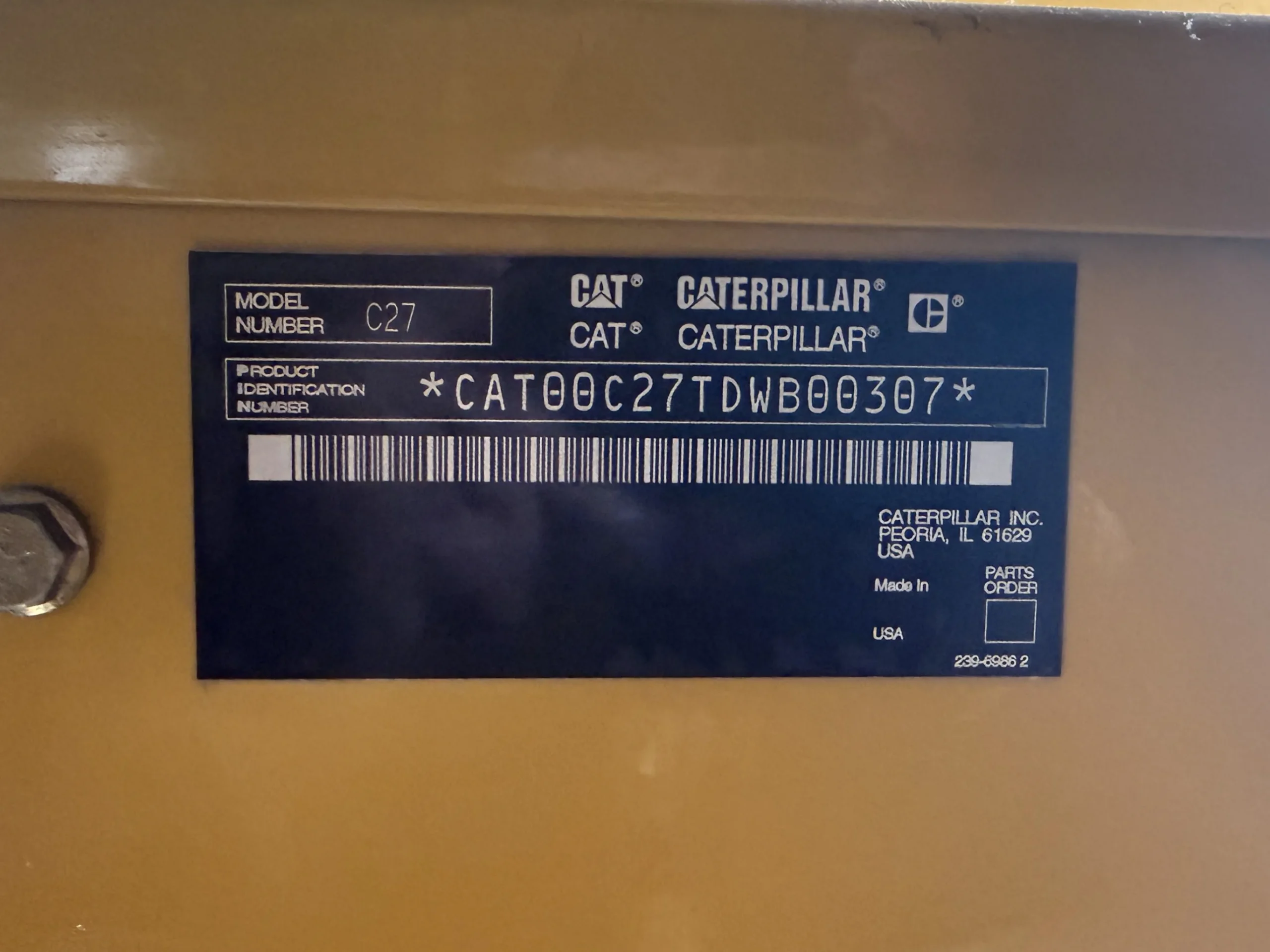 800 KW Caterpillar #XQ800, diesel generator set, 480 Volts, 3-phase, 1105 HP @ 1800 RPM, C27 ACERT engine - Image 7
