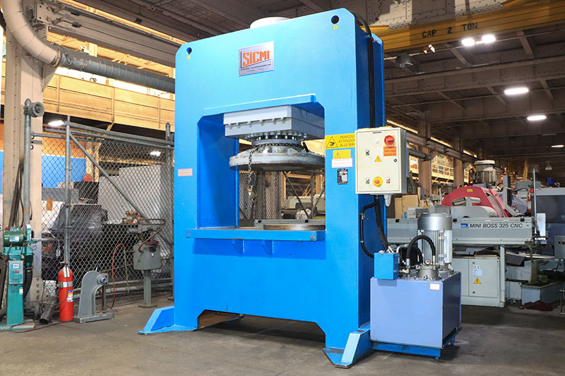 500 Ton, SICMI #PFC-500, h-frame hydraulic press, 19.6" stroke, 47" x 59" bed, 25" daylight, 11" shaft - Image 3