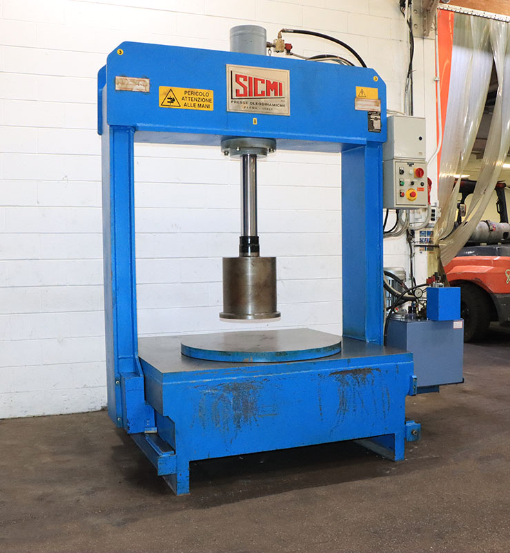100 Ton, SICMI #PMM-100C, gantry straightening press, 19.6" stroke, 5' x 5' bed, 28" daylight, 2007 - Image 2