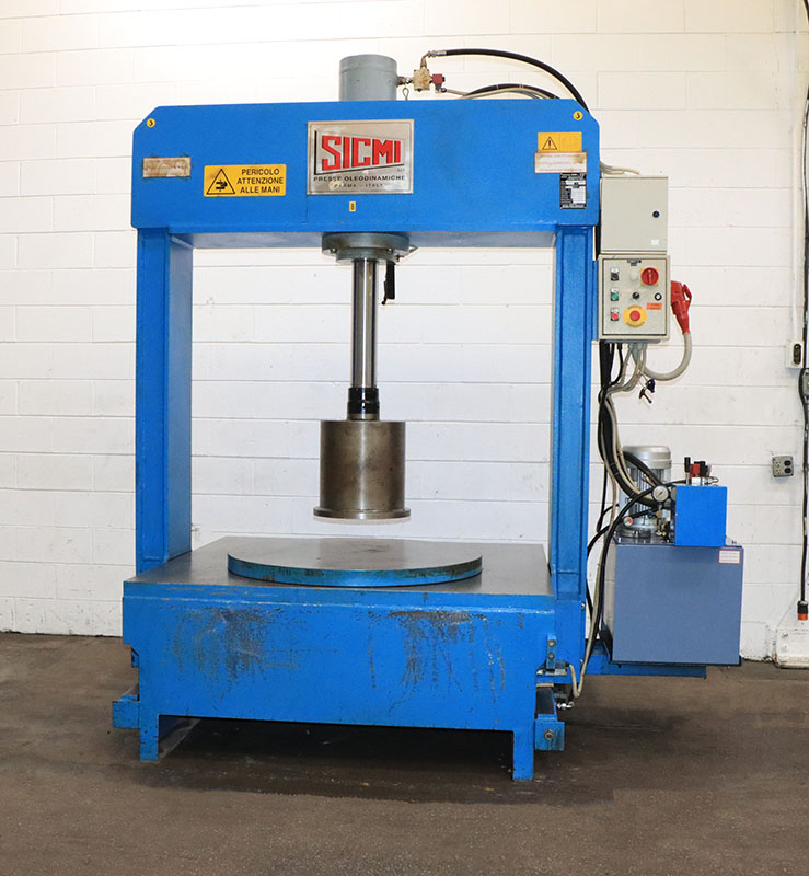 100 Ton, SICMI #PMM-100C, gantry straightening press, 19.6" stroke, 5' x 5' bed, 28" daylight, 2007 - Image 6