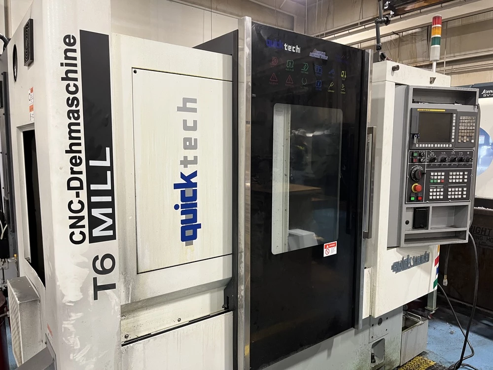 Quick-Tech #T6-MILL, CNC Lathe, 15.7" swing, 9" between centers, 5" chuck, 1.6" bar, 6000 RPM, 12 station - Image 1