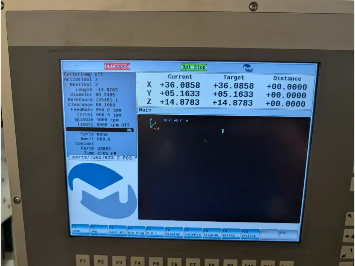 Milltronics #RH20, CNC Vertical Machining Center, 40" X, 20" Y, 24" Z, 54" x 16" table, 18 HP, 8000 RPM, 24 - Image 7