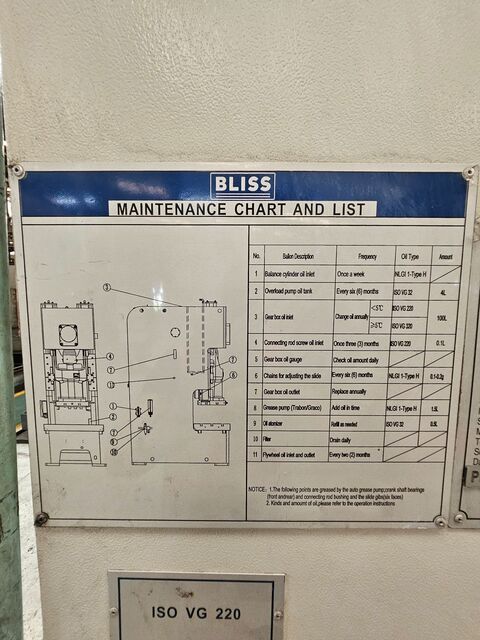 66 Ton, Bliss #C1-60, single crank gap frame press, 5.1" stroke, 11.8" Shut Height, 2.76" adj., 35.4" x20.5" - Image 8