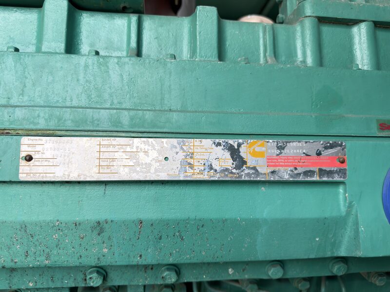 750 KW Cummins #DFHA, diesel generator set, 277/480 Volts, 3-phase, 293 hours, 1135 HP @ 1800 RPM, QST30-G1 - Image 8