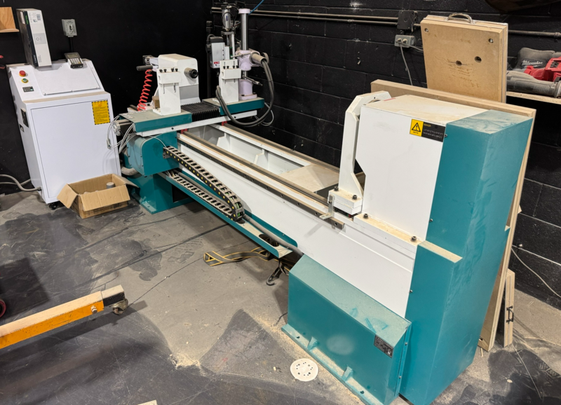 Blue Elephant #ELECNC-1540, CNC Wood Lathe, 7.9"-59" processing length, 15.75" max. material diameter, 5.4 HP - Image 1