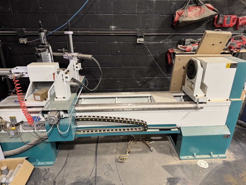 Blue Elephant #ELECNC-1540, CNC Wood Lathe, 7.9"-59" processing length, 15.75" max. material diameter, 5.4 HP - Image 2