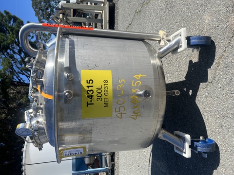 80 gallon Precision Stainless, Jacketed Reactor Vessel, Stainless Steel, 100 psi @ 300°F jacket, 1992 - Image 2