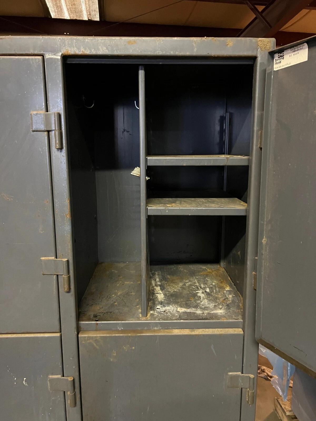 6 Compartment StrongHold #66-24-2TPGL, Industrial Double-Tier Storage Locker, 12-gauge steel, 74" H x 24" D x - Image 4