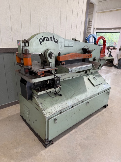 Piranha #P90, hydraulic ironworker, 90 tons, 1-1/8" thru 1", 10" throat, (Others Available) - Image 9
