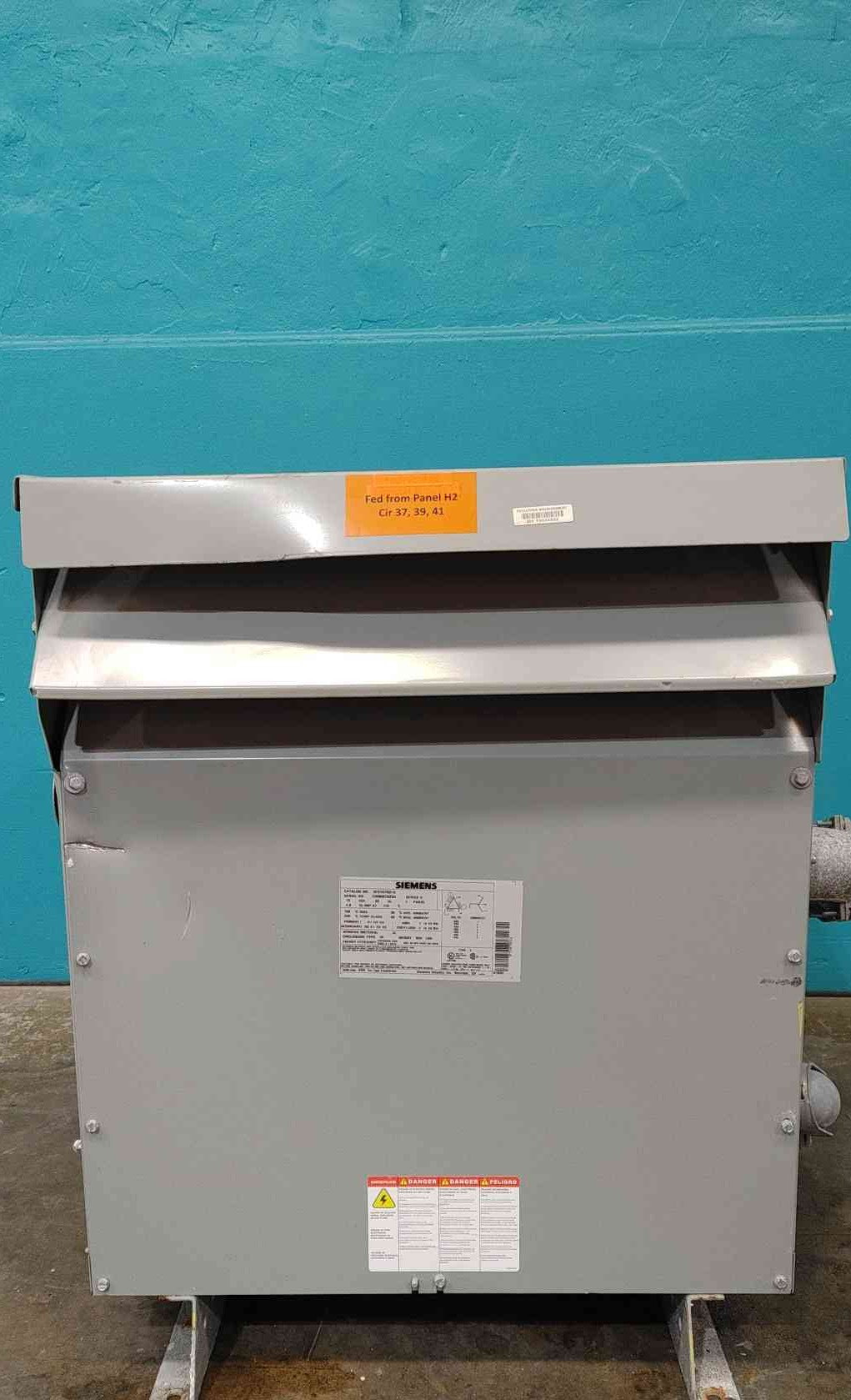 75 KVA 480 Primary, 208Y/120 Secondary, Siemens 3F3Y075D16, Dry Type, NEMA 3R, 3PH - Image 2