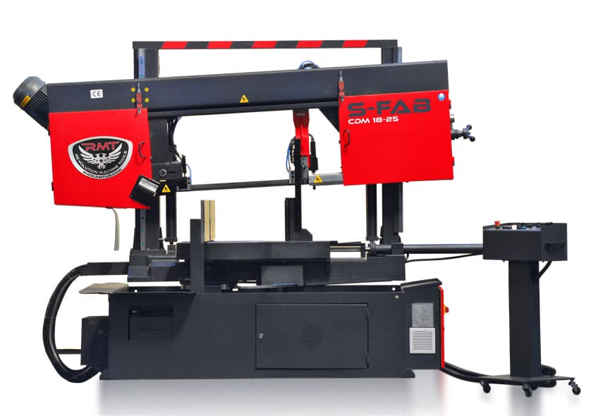 18" x 25" RMT #S-FAB-CDM-18-25, manual pivot double miter bandsaw, 65-328 FPM, 7.5 HP, 236.25" x 1.51" band - Image 1