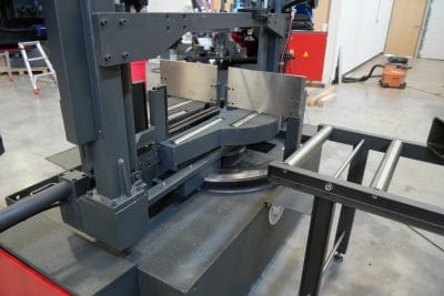 18" x 25" RMT #S-FAB-CDM-18-25, manual pivot double miter bandsaw, 65-328 FPM, 7.5 HP, 236.25" x 1.51" band - Image 4