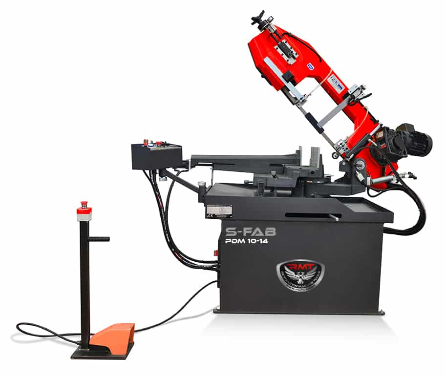 10" x 14" RMT #S-FAB-PDM-10-14, semi-auto pivot double miter bandsaw, 66-328 FPM, 2 HP, 125" x 1" x 0.035" - Image 2