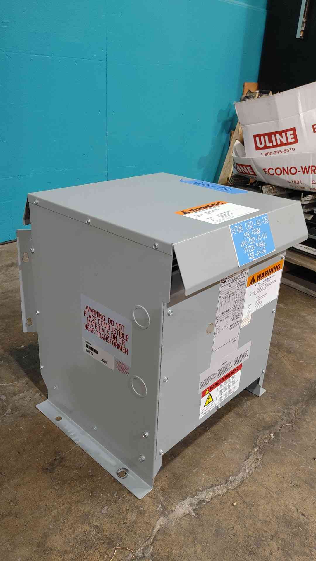 15 KVA 416 Primary, 208Y/120 Secondary, Hammond HPS NMK015HBCN, Copper, NEMA 3R, 3PH (2 available) - Image 3