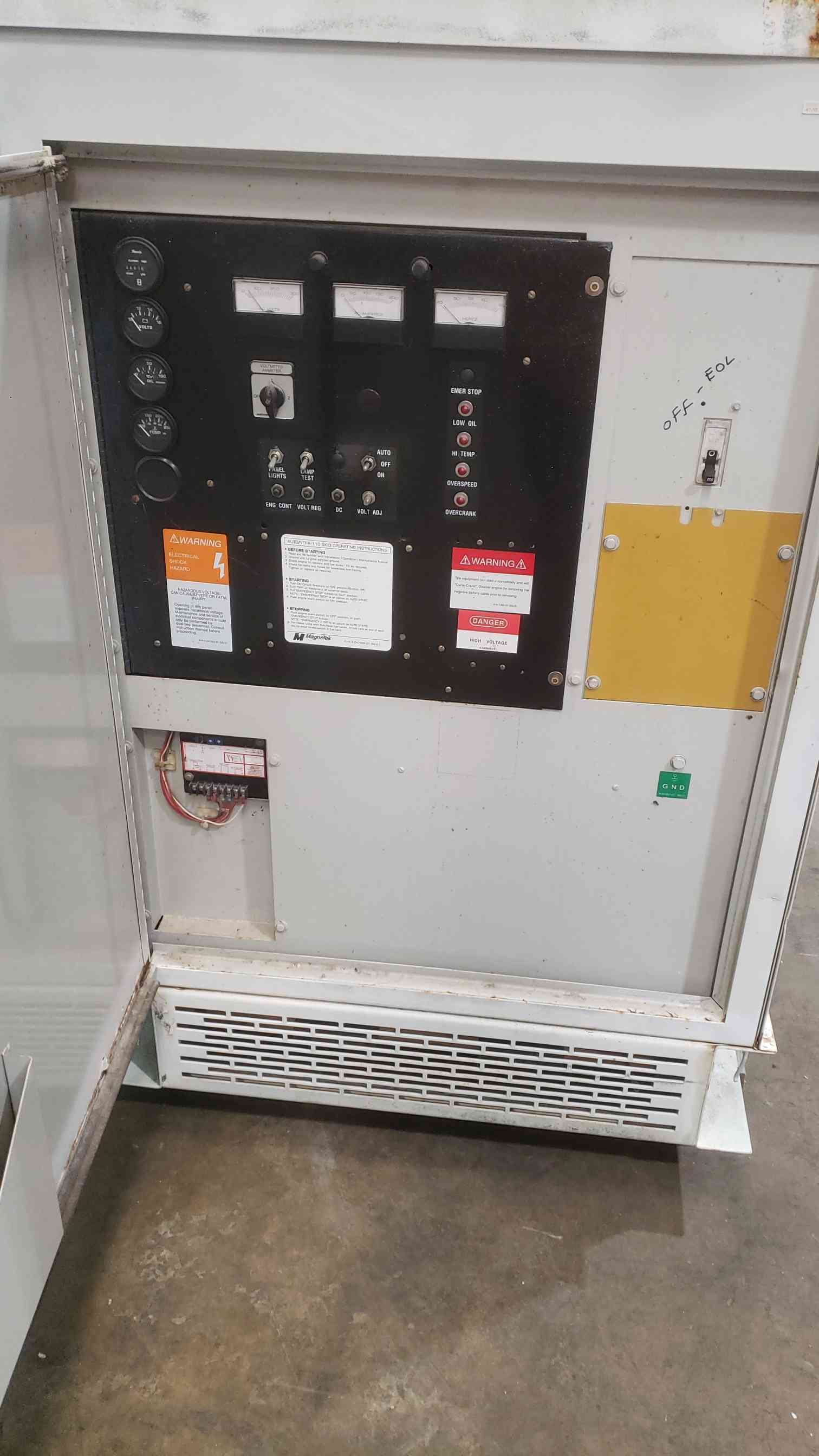 40 KW MagneTek #RNS-500, NG/LP generator set, 120/240 Volts, 1 phase, 167 Amps, 691 hours, AS IS - Image 4