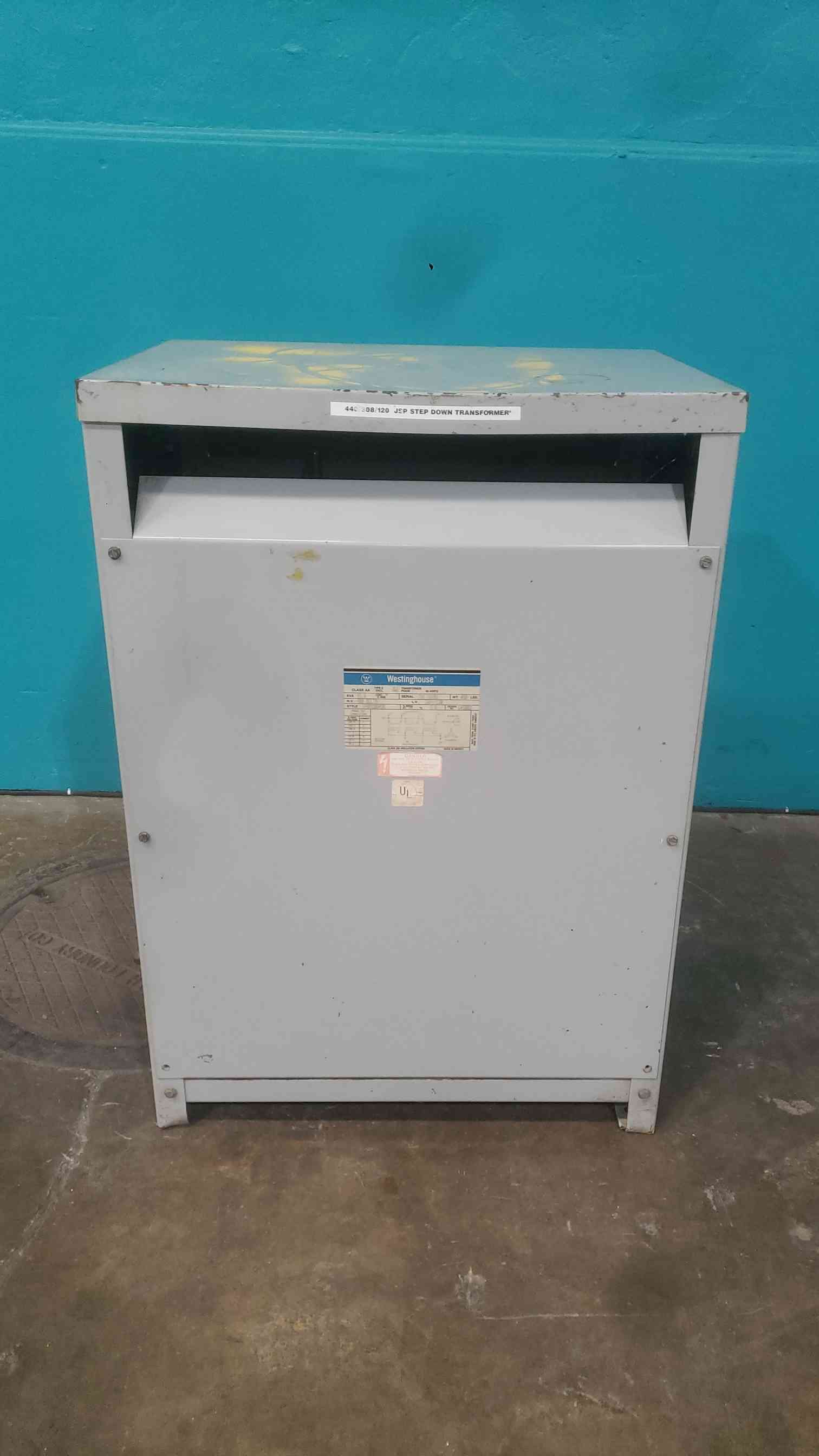 45 KVA 480 Delta Primary, 208Y/120 Secondary, Westinghouse V48M28B45R, 3PH - Image 1