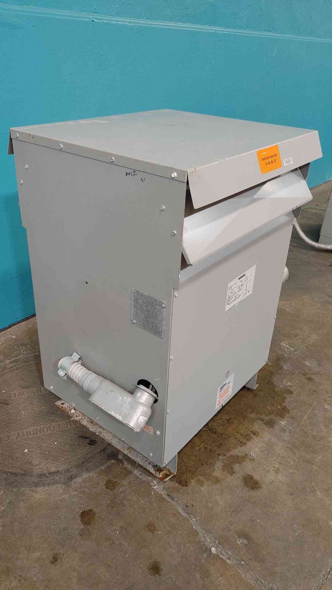 75 KVA 480 Primary, 208Y/120 Secondary, Siemens 3F3Y075, NEMA 3R, Dry Type, 3PH (2 available) - Image 3