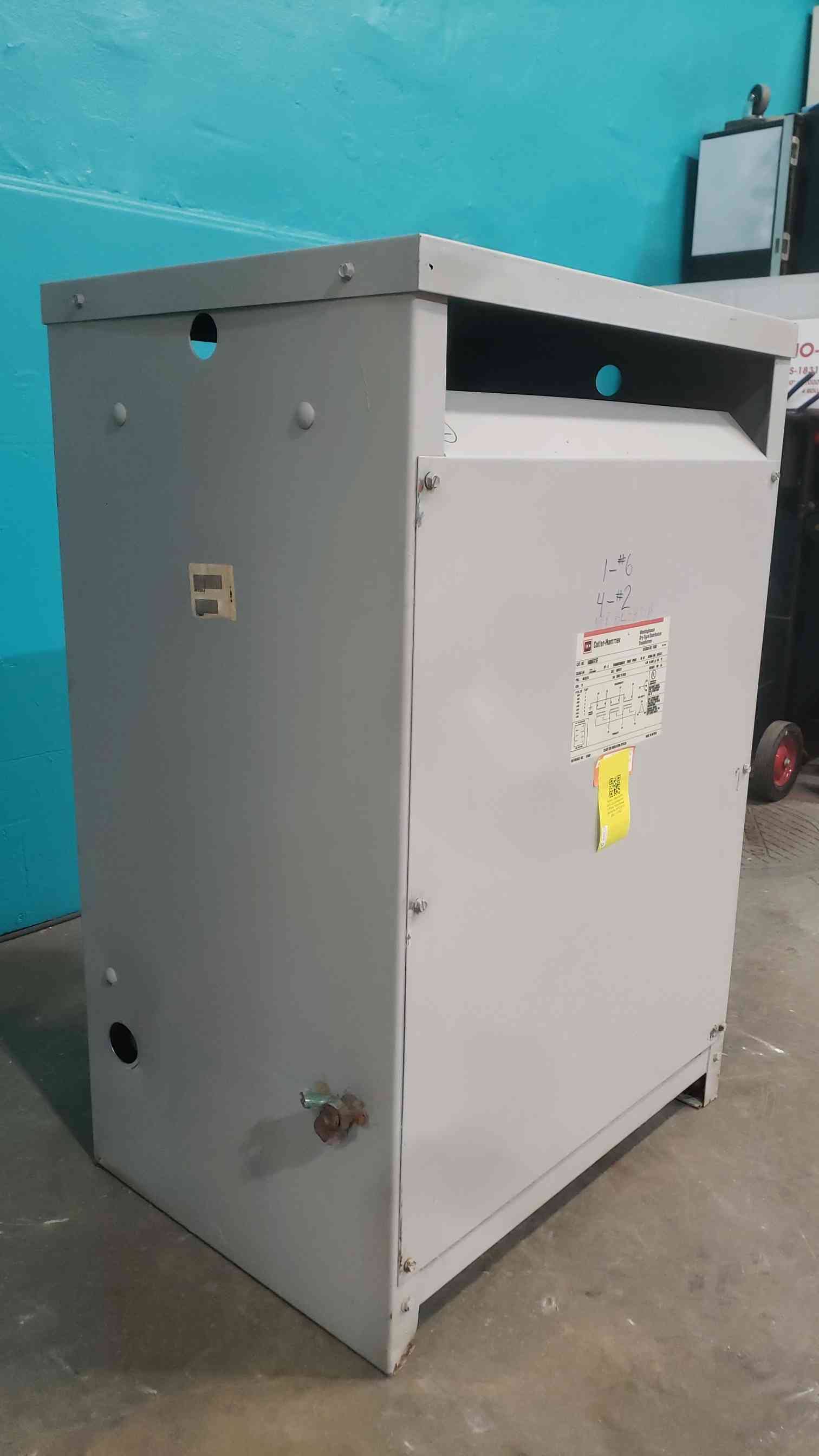 75 KVA 480 Primary, 480Y/277 Secondary, Cutler-Hammer V48M47T75F, DT-3 Dry Type, 3PH - Image 3