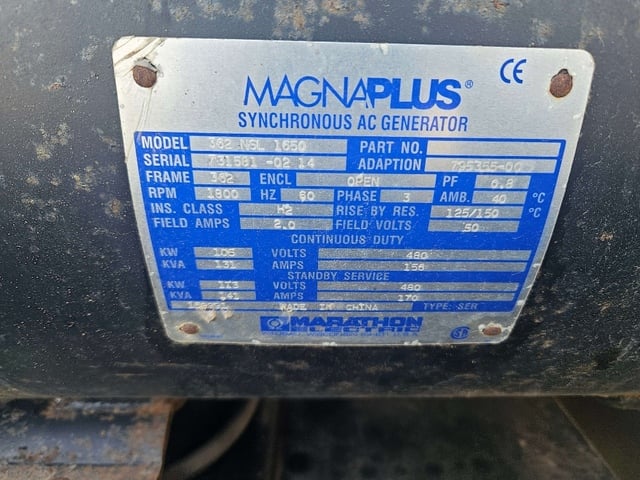 86 kW Magnum #MMG100D, Diesel Generator, Trailer Mounted, Tier 4i, sound attenuated enclosure - Image 9