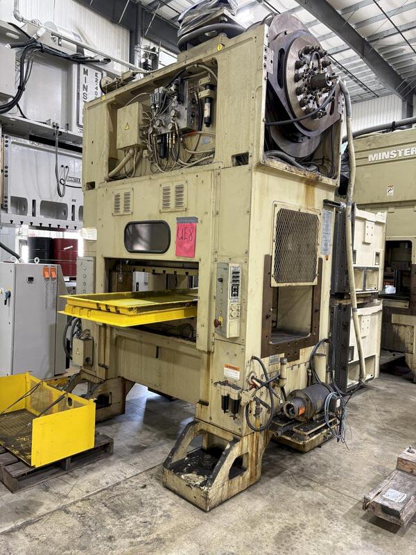 100 Ton, Minster #P2H-100-48, precision straight side double crank press, 3.94" adj stroke, 14" Shut Height - Image 1